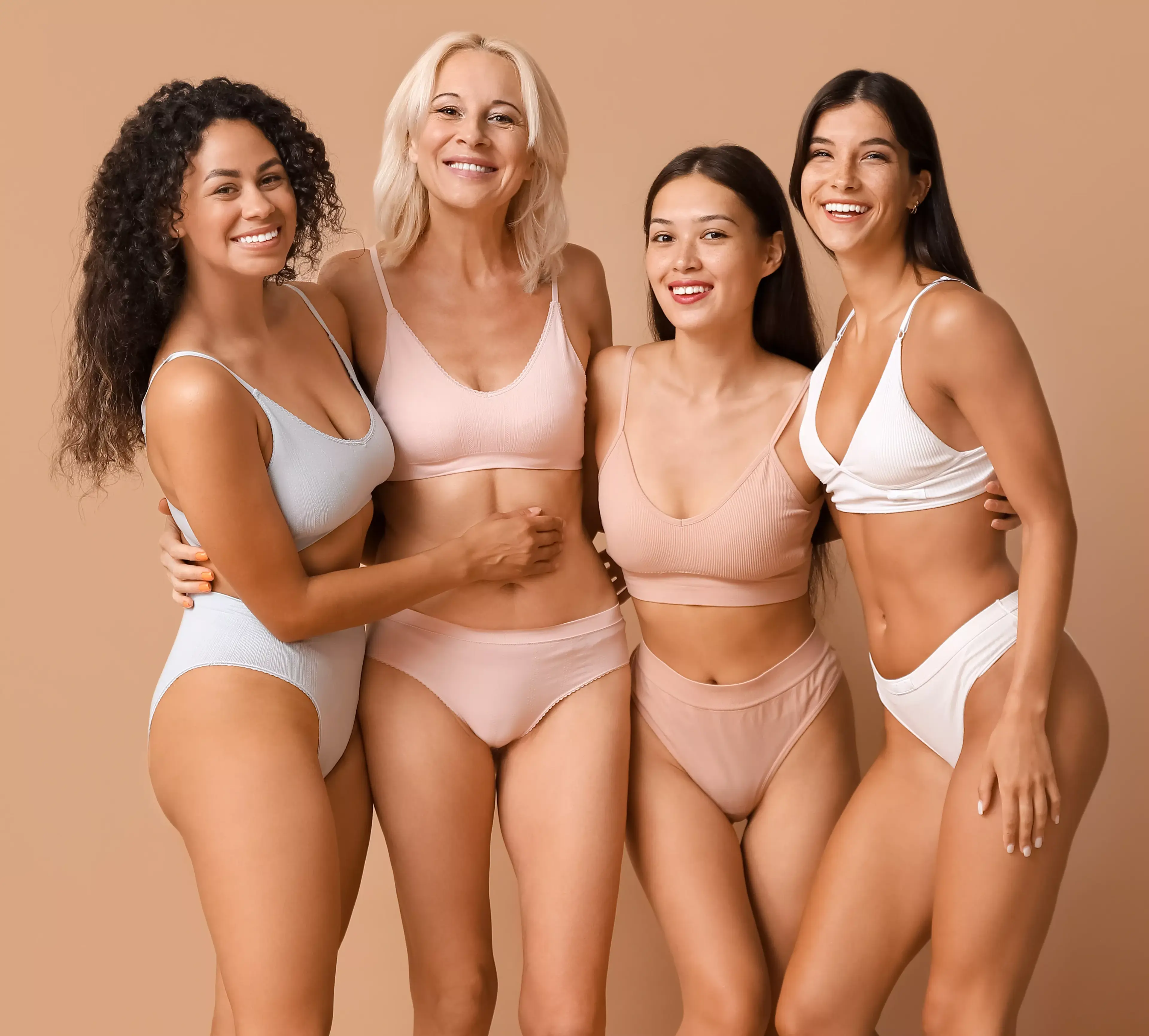 Image d\'entête montrant 4 femmes en sous vêtements