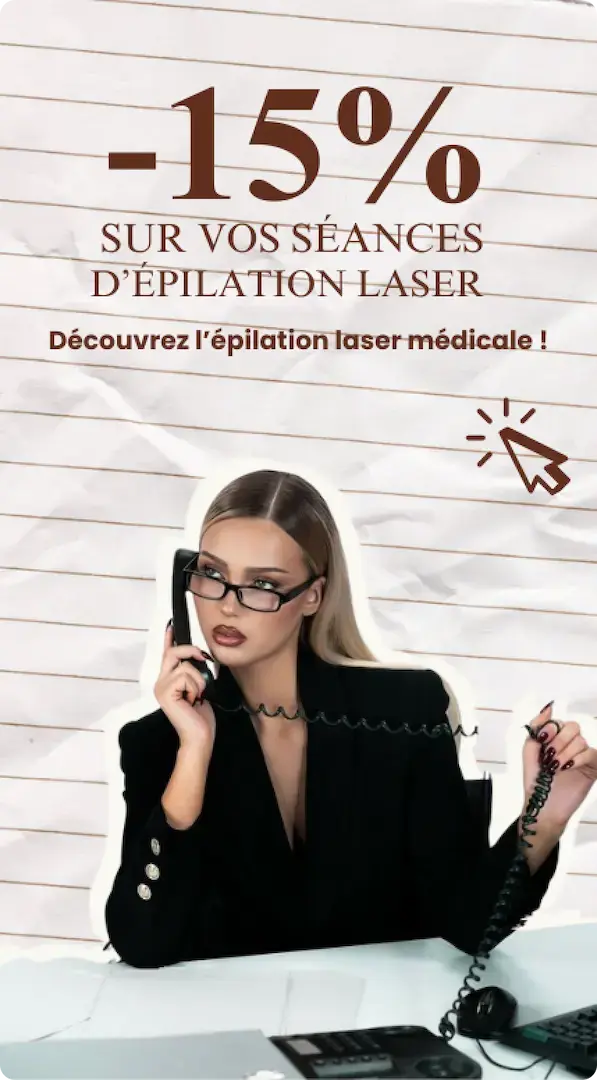 Affiche promotionnelle, moins 15 pourcents avec les CSE