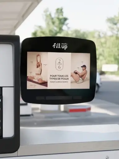 Publicité en station service - laser 26